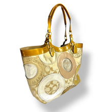 Load image into Gallery viewer, Coach Poppy Metallic Signature Glam Tote (c. 2000s–2010s)