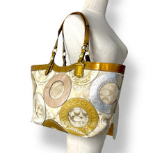 Load image into Gallery viewer, Coach Poppy Metallic Signature Glam Tote (c. 2000s–2010s)