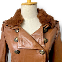 Load image into Gallery viewer, Vero Moda Classic Real Leather Jacket with Real Fur Collar – New with Tags