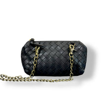 Load image into Gallery viewer, Bottega Veneta Black Intrecciato Leather Chain Mini Bag
