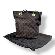 Load image into Gallery viewer, Gucci GG Monogram Canvas & Leather Tote Bag