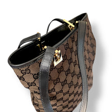 Load image into Gallery viewer, Gucci GG Monogram Canvas & Leather Tote Bag