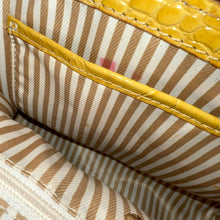 Load image into Gallery viewer, Kate Spade Yellow Croc-Embossed Top Handle Bag