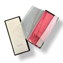 Load image into Gallery viewer, Gucci GG Monogram Wool-Silk Scarf in Rose Pink