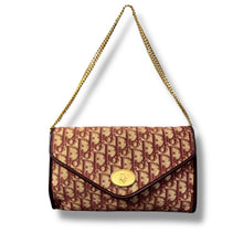 Load image into Gallery viewer, Christian Dior Burgundy Oblique Chain Shoulder Bag
