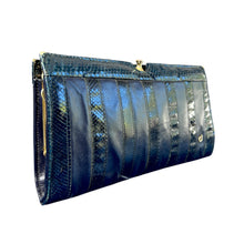 Load image into Gallery viewer, Vintage Charles Jourdan Paris Snakeskin & Leather Clutch, c. 1970s–80s