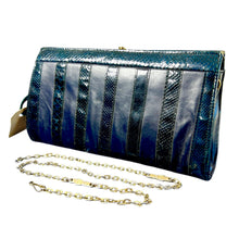 Load image into Gallery viewer, Vintage Charles Jourdan Paris Snakeskin & Leather Clutch, c. 1970s–80s