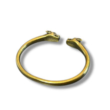 Load image into Gallery viewer, Vintage Brass Twin-Head Bangle – 7cm Diameter