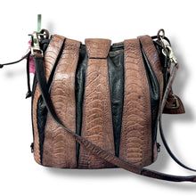 Load image into Gallery viewer, Vintage Ostrich Leg & Leather Shoulder Bag