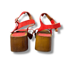 Load image into Gallery viewer, Italian Suede Platform Block Heels – Size 6
