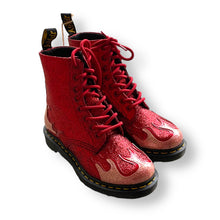 Load image into Gallery viewer, Incredible Glitter Flame Pascal Doc Martens