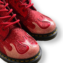 Load image into Gallery viewer, Incredible Glitter Flame Pascal Doc Martens