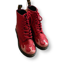 Load image into Gallery viewer, Incredible Glitter Flame Pascal Doc Martens
