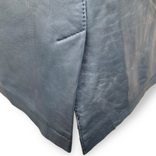 Load image into Gallery viewer, Vintage Navy Leather Midi Skirt