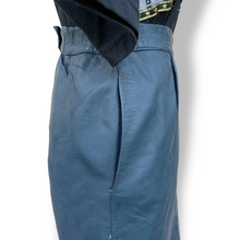 Load image into Gallery viewer, Vintage Navy Leather Midi Skirt