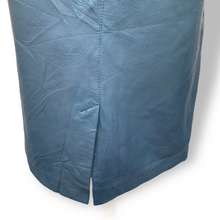 Load image into Gallery viewer, Vintage Navy Leather Midi Skirt