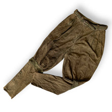 Load image into Gallery viewer, Vintage Gianni Versace Olive Green Suede Pants