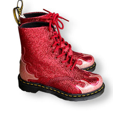 Load image into Gallery viewer, Incredible Glitter Flame Pascal Doc Martens