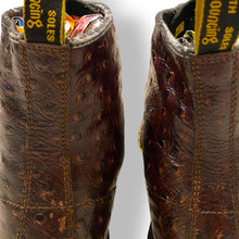 Load image into Gallery viewer, Dr. Martens Vintage Ostrich Embossed 8-Eye Boots in Deep Brown