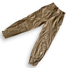 Load image into Gallery viewer, Vintage Taupe Leather High-Waisted Tapered Pants