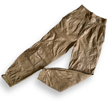 Load image into Gallery viewer, Vintage Taupe Leather High-Waisted Tapered Pants