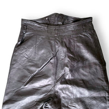 Load image into Gallery viewer, Vintage Black Leather High-Waisted Pants