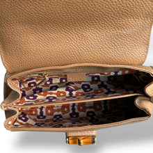 Load image into Gallery viewer, Gucci Bamboo Top Handle Bag in Taupe Pebbled Leather
