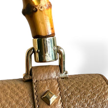 Load image into Gallery viewer, Gucci Bamboo Top Handle Bag in Taupe Pebbled Leather