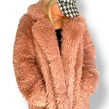 Load image into Gallery viewer, Preloved Pink Faux Fur Maxi Coat
