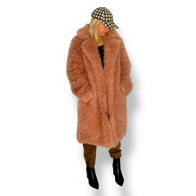 Load image into Gallery viewer, Preloved Pink Faux Fur Maxi Coat