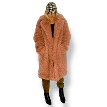 Load image into Gallery viewer, Preloved Pink Faux Fur Maxi Coat