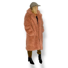 Load image into Gallery viewer, Preloved Pink Faux Fur Maxi Coat