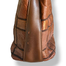 Load image into Gallery viewer, Vintage Exotic Patchwork Top Handle Bag
