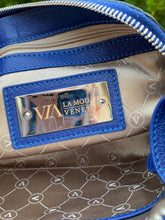 Load image into Gallery viewer, A Via La Moda “Kim” Midnight Blue Ostrich Leg Crossbody