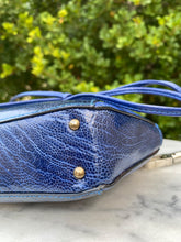 Load image into Gallery viewer, A Via La Moda “Kim” Midnight Blue Ostrich Leg Crossbody