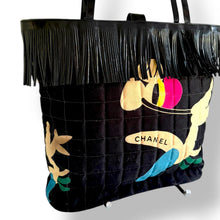 Load image into Gallery viewer, Chanel Beach Print Chocolate Bar Tote – 5-Series, 1997–1999