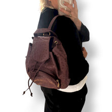 Load image into Gallery viewer, Vintage Chocolate Brown Ostrich Backpack