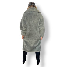 Load image into Gallery viewer, Stunning Icey Blue Faux Fur Coat