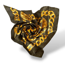 Load image into Gallery viewer, “Not the Real Deal” Chanel Style Chain-Print Silk Scarf – 85 × 85 cm