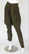 Load image into Gallery viewer, Vintage Gianni Versace Olive Green Suede Pants