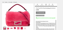 Load image into Gallery viewer, Ltd Edition Hot Pink Fendi Fur Baguette