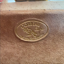 Load image into Gallery viewer, Stunning Vintage Creme Ostrich Leather Handbag by Corbeau