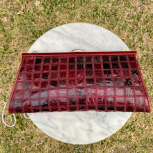 Load image into Gallery viewer, Vintage Patchwork Crocodile Leather Clutch, c. 1980s