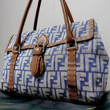 Load image into Gallery viewer, Stunning Vintage Fendi Denim Selleria Linda Zucca Handbag