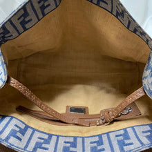 Load image into Gallery viewer, Stunning Vintage Fendi Denim Selleria Linda Zucca Handbag