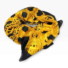 Load image into Gallery viewer, Vintage Céline Paris Black & Gold Chain Silk Scarf