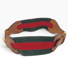 Load image into Gallery viewer, Vintage 1970s Gucci Web Horsebit Belt