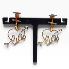 Load image into Gallery viewer, Vintage Christian Dior Heart & Arrow Logo Clip-On Earrings