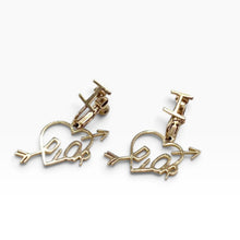 Load image into Gallery viewer, Vintage Christian Dior Heart & Arrow Logo Clip-On Earrings