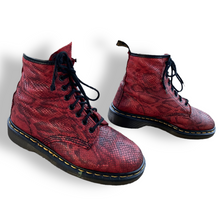 Load image into Gallery viewer, Gorgeous Vintage Made in England Snakeskin Doc Martens